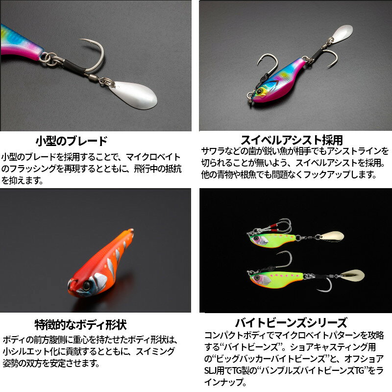 ビッグバッカー バイトビーンズ 50g ジャッカル バイトビーンズ 50g 超UVシルバー の商品画像2枚目