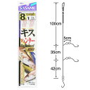 【衝撃!4点購入で最大1万ポイント!】ささめ針 キスハンター K−106 針8号−ハリス1号【ゆうパケット】
