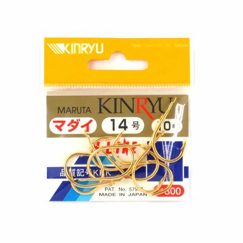 金龍鈎 マダイ 14号 金【ゆうパケット】