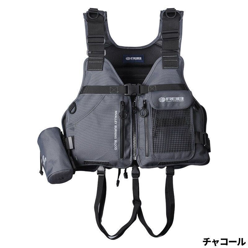 Vests - 双進 ライフジャケット RBB ロックショアショートベスト フリー チャコール 7661