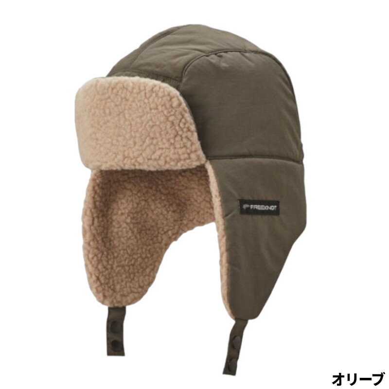 【アウトレット】 防寒キャップ フリーノット フォーオン フライトキャップ フリー オリーブ Y3203