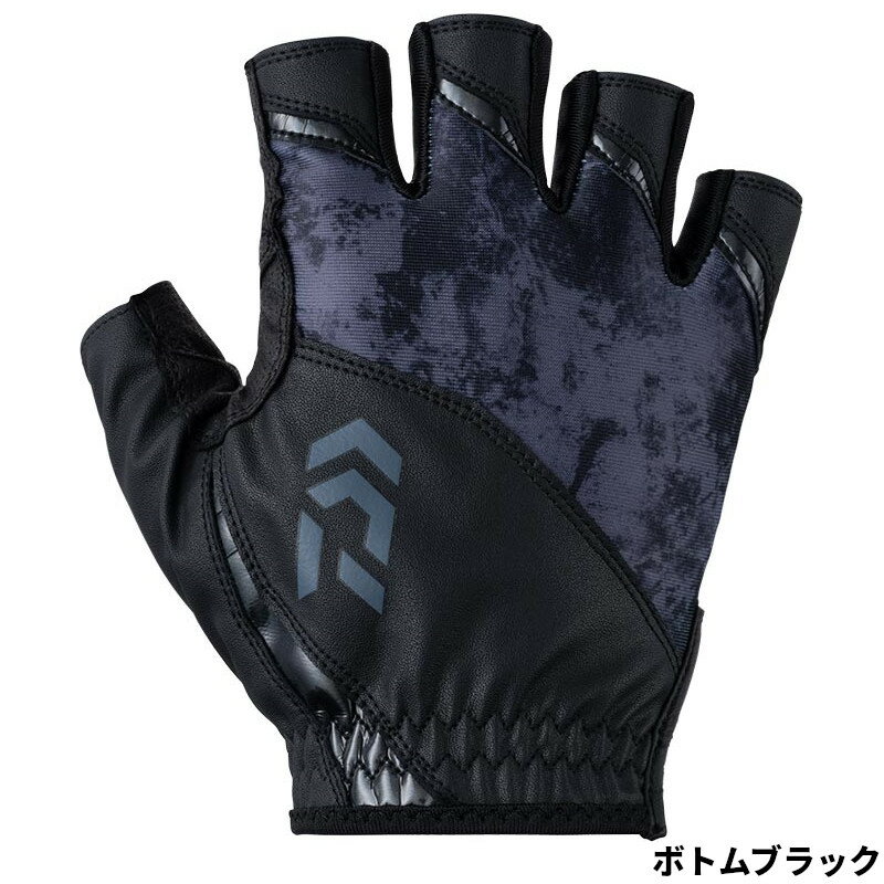 【楽天スーパーSALE！エントリー＆3点購入でP最大28倍！】ダイワ グローブ DG-2123 アイスドライ パッド付きグローブ 5本カット XL ボトムブラック【ゆうパケット】