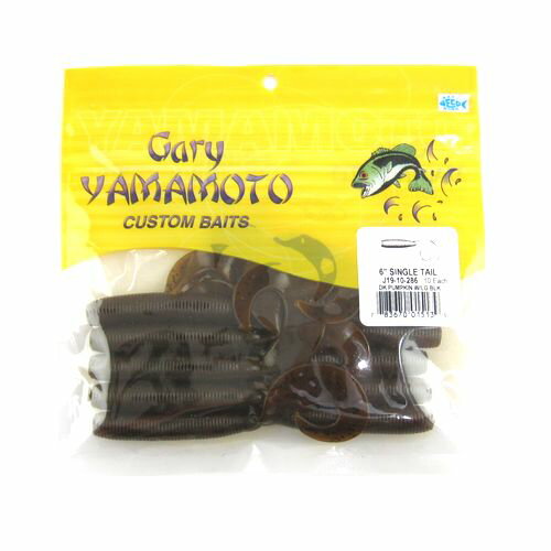 【スーパーSALE！3点購入で最大P26倍！】ゲーリーヤマモト ワーム 6インチ ジャンボグラブ 286 ダークパンプキン【ゆうパケット】