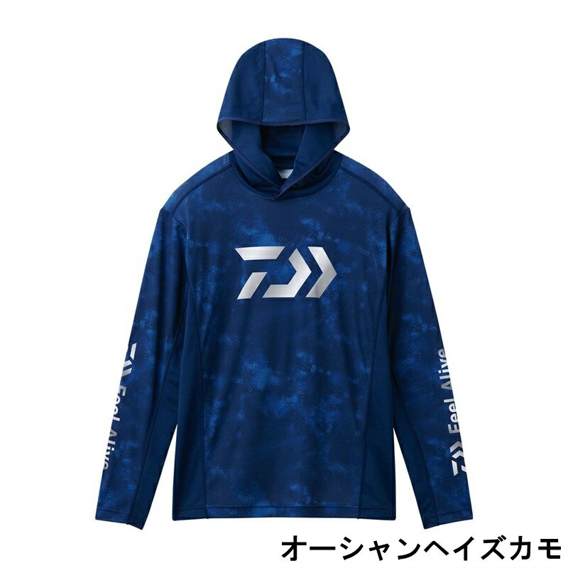 樂天商城 - 【スーパーSALE！最大P10倍&お得なクーポン配布中！】ダイワ ウェア DE-3726 ボートゲームフーディーシャツ XL オーシャンヘイズカモ