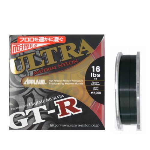 【11/1 24時間限定★最大P33倍還元+5%オフCP！】サンヨーナイロン アプロード GT−R ウルトラ 100m 16lb ダークグリーン【ゆうパケット】