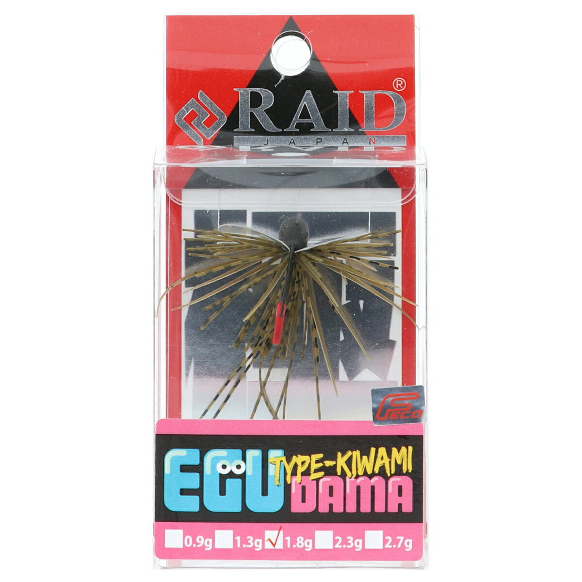 【お買い物マラソン！3点購入でP最大28倍！】レイドジャパン ラバージグ EGU-DAMA Type-KIWAMI 1.8g 001.グリーンパンプキンシード