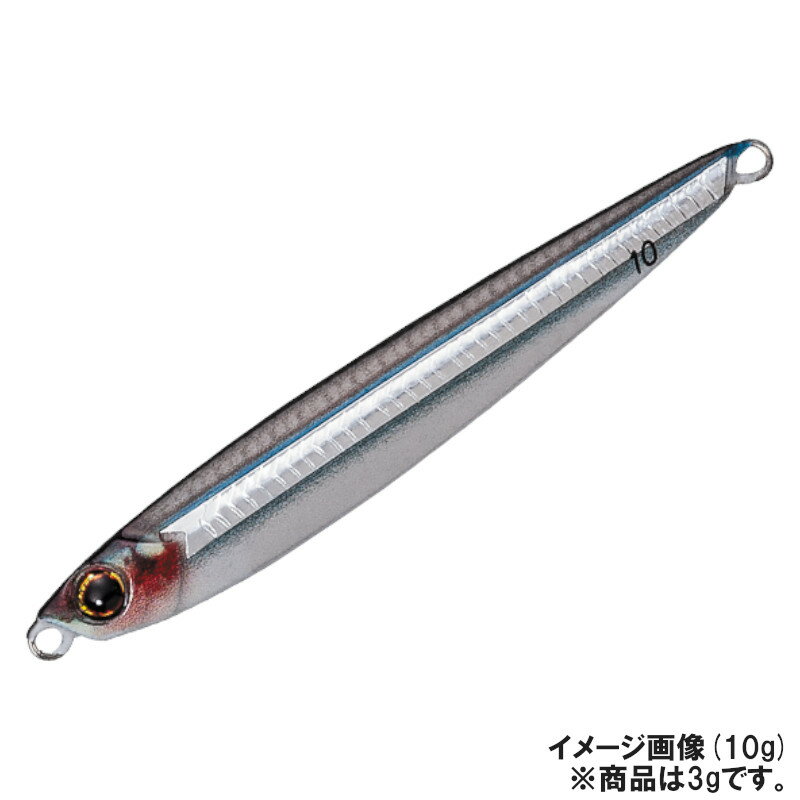 【スーパーSALE！3点購入で最大P26倍！】メジャークラフト ルアー ジグパラ マイクロ スリム 3g #86 ライブ キビナゴ(ケイムラ)【ゆうパケット】