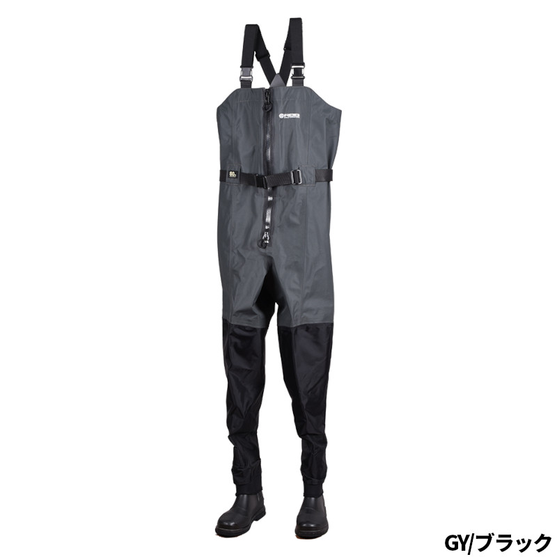 双進 ウェーダー RBB ハイブリッドZIPウェーダー80th M GY/ブラック 7778
