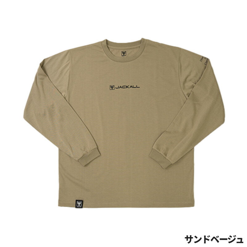 乐天商城 - ジャッカル ウェア フロントロゴロングスリーブティー(抗菌防臭) L サンドベージュ