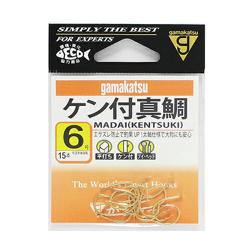 乐天商城 - がまかつ ケン付真鯛 6号 金【ゆうパケット】