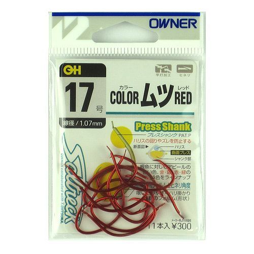 ●商品名に【同梱不可】【他商品同時注文不可】と記載されている商品は別倉庫から発送となるため同梱できません。システム上、同時注文が可能ですが、その際は勝手ながらキャンセルとさせて頂きます。キャンセルに伴い、各種キャンペーンの適用など取消となりますが、ご注文条件やポイントの補填・補償等は一切お受けできかねます。また、再度ご注文いただく際に完売となっている場合や、キャンペーン条件が異なる場合がございます。●掲載商品は複数サイトおよび実店舗で併売しています。ご注文タイミングにより欠品し、お取り寄せにお時間を頂く場合やお手配が出来ずにやむを得ずキャンセルさせて頂く場合がございます。●商品画像は代表画像です。仕様変更により商品スペックやパッケージなど変更となる場合がございます。仕様変更に伴う返品、商品交換の際の往復送料はお客様ご負担となります。●店舗都合・お客様都合に依らずご注文内容の修正やキャンセルを行った際に在庫なしとなる場合やポイント、クーポンなど各種キャンペーンが適用外となる場合がございます。大変恐縮ながらこのような場合でも補填などは出来かねますのでご了承下さい。超軽量だから抜群に喰い込みが良く、根魚専用のヒネリが喰わえた魚を見逃さない。さらに、根掛かりしにくいフォルムがスピーディーに釣果を生みます。プレスシャンクPAT.Pによりハリスの回りやズレを防止する。 TKM-05-01-10 BC-050010 オーナー
