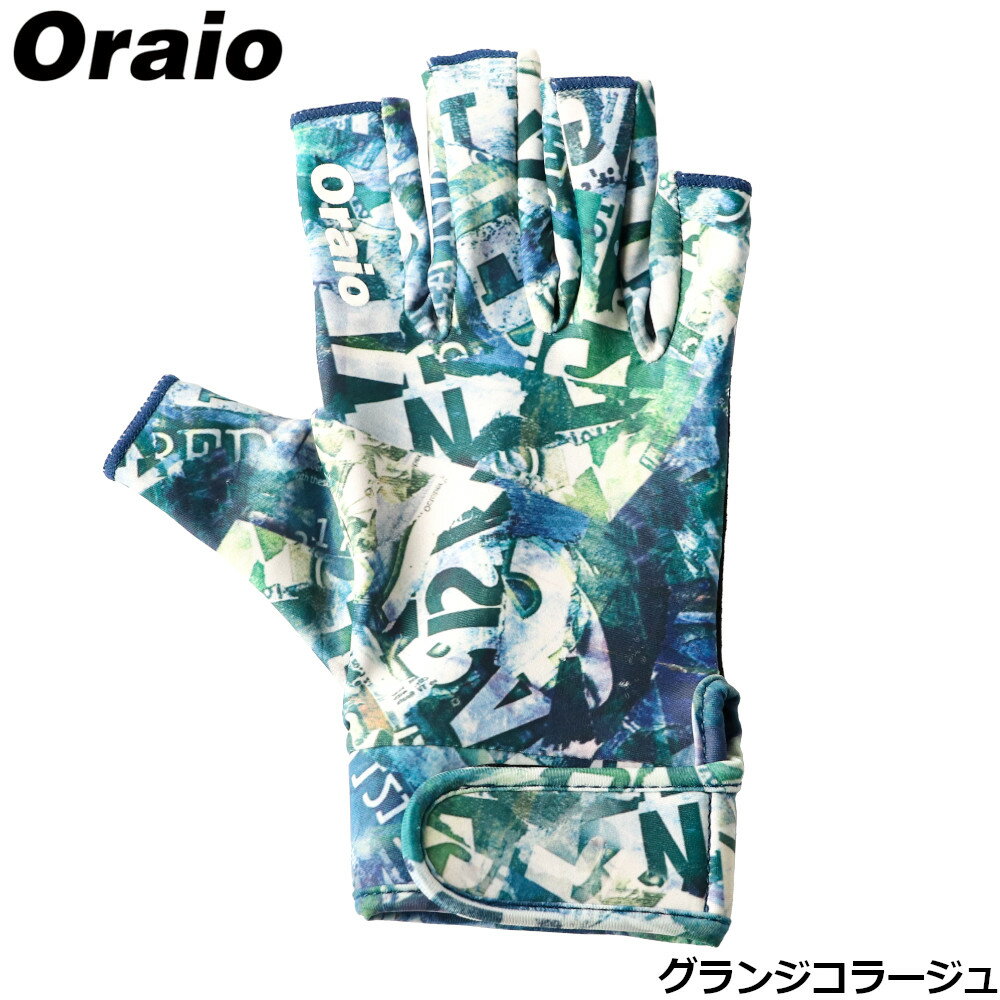 ウェア Oraio(オライオ) サンシェードグローブ 5本切 M グランジコラージュ
