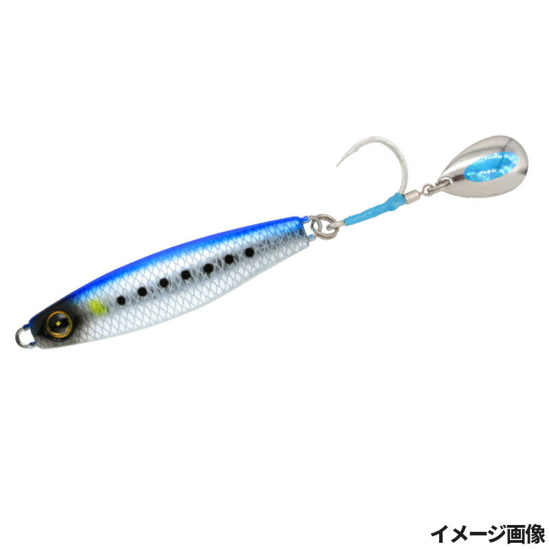 ジグ カンタン巻くだけキャスティングジグ ジャックアイ サワラスピン2 30g 1.リアル魚鱗ブルーイワシ網目夜光【ゆうパケット】