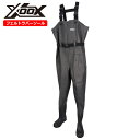 【3点購入でP最大21倍!】ウェーダー XOOX チェストハイウェーダー フェルトラバーソール M 25.0cm ダークグレー