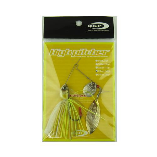 【3点購入で最大P28倍＆お得なクーポン配布中！】オーエスピー スピナーベイト ハイピッチャー 1/2oz TW S39 チャートバックアユ【ゆうパケット】