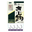 【マラソン期間中はエントリー&3点購入で最大P28倍!】オーナー きじ鈎 針7.5号−ハリス0.6号 赤【ゆうパケット】