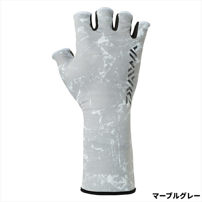 【スーパーSALE！3点購入で最大P26倍！】ダイワ グローブ DG-6625 リアルフィットグローブII L マーブルグレー 5本切【ゆうパケット】