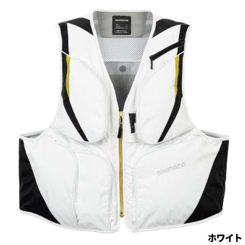 シマノ ウェア 2WAY ショートベスト 2XL ホワイト VE-520W