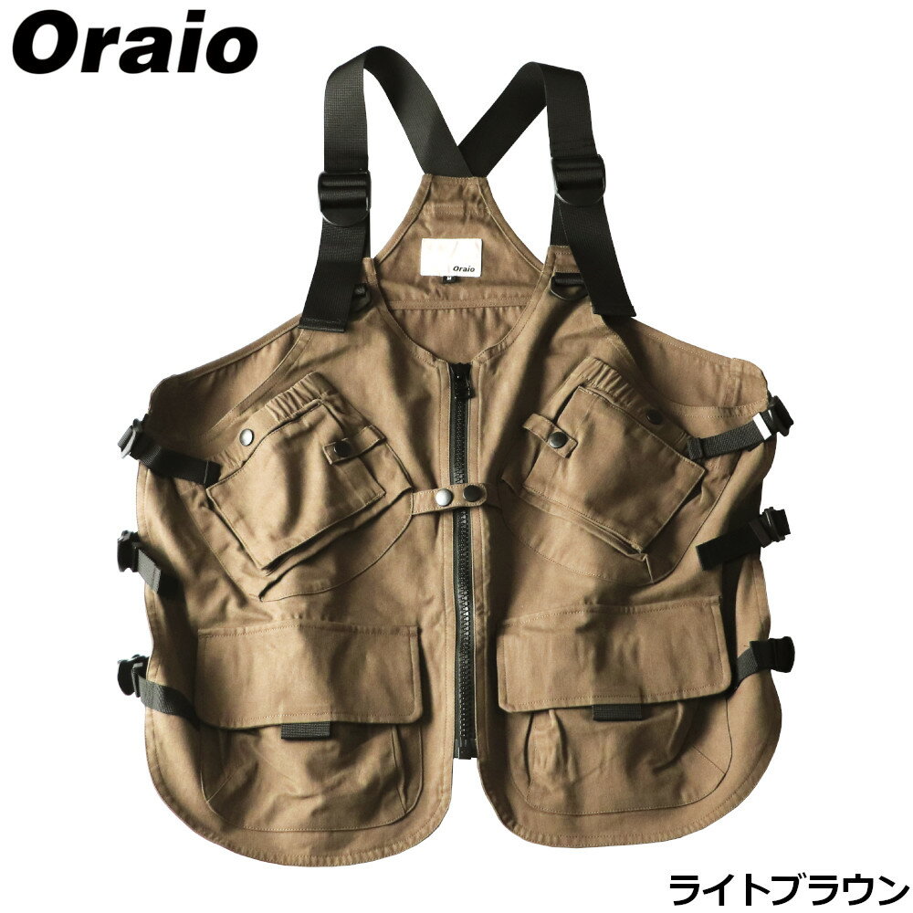 Fishing Vests - ウェア Oraio(オライオ) フィッシングベスト S ライトブラウン
