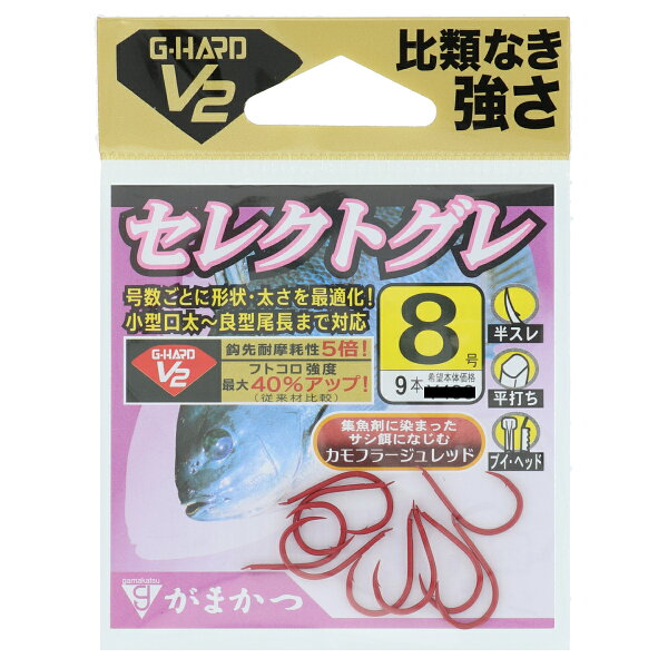 がまかつG-HARDV2セレクトグレ687338号カモフラージュレッド ゆうパケット