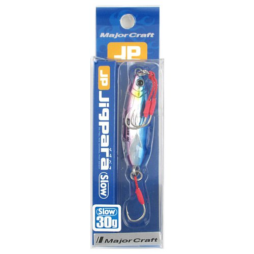 【スーパーSALE！3点購入で最大P26倍！】メジャークラフト ジグ ジグパラ スロー 30g ＃04（ブルーピンク）【ゆうパケット】