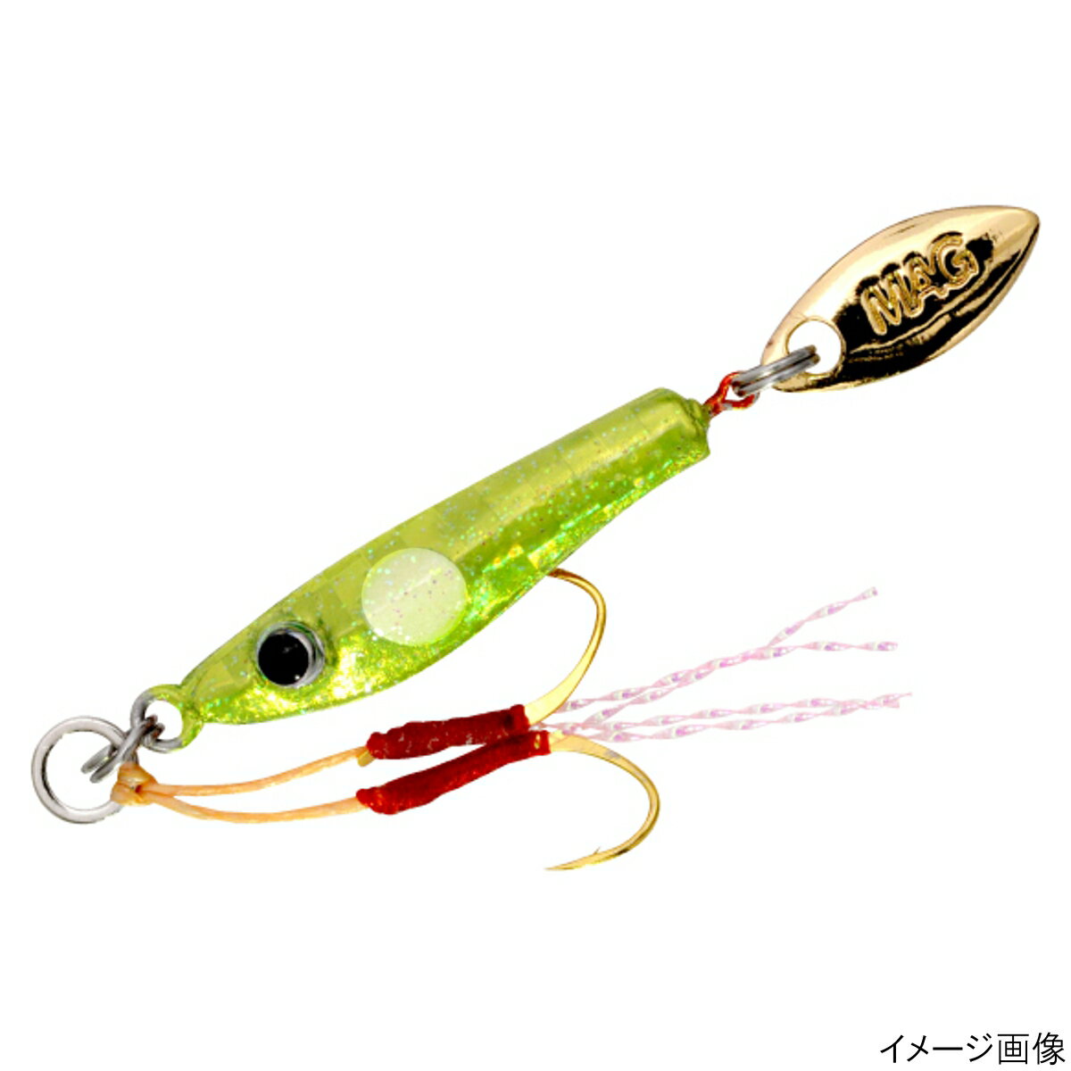 マグプロダクツ ルアー マグバイト ちりめんジグ 3g 06_チャートスポットグロー【ゆうパケット】