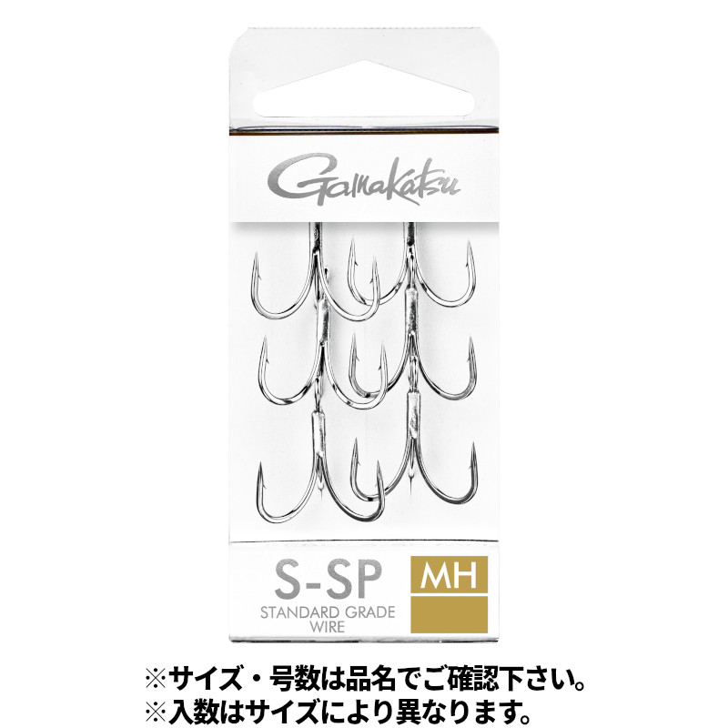 ●商品名に【同梱不可】【他商品同時注文不可】と記載されている商品は別倉庫から発送となるため同梱できません。システム上、同時注文が可能ですが、その際は勝手ながらキャンセルとさせて頂きます。キャンセルに伴い、各種キャンペーンの適用など取消となりますが、ご注文条件やポイントの補填・補償等は一切お受けできかねます。また、再度ご注文いただく際に完売となっている場合や、キャンペーン条件が異なる場合がございます。●掲載商品は複数サイトおよび実店舗で併売しています。ご注文タイミングにより欠品し、お取り寄せにお時間を頂く場合やお手配が出来ずにやむを得ずキャンセルさせて頂く場合がございます。●商品画像は代表画像です。仕様変更により商品スペックやパッケージなど変更となる場合がございます。仕様変更に伴う返品、商品交換の際の往復送料はお客様ご負担となります。●店舗都合・お客様都合に依らずご注文内容の修正やキャンセルを行った際に在庫なしとなる場合やポイント、クーポンなど各種キャンペーンが適用外となる場合がございます。大変恐縮ながらこのような場合でも補填などは出来かねますのでご了承下さい。【がまかつ/Gamakatsu】高靭性な(粘り強い)素材特性に合わせた新設計のフック形状を採用。フック表面処理は防錆性能に優れる「ハイパーシールド」メッキ加工を採用。魚のキープ力を高めるノーマルバーブ仕様。S-SPシリーズの線径・重量はSPシリーズと互換性あり。[STANDARD GRADE MIRE]カラー:MHサイズ:#1自重:1.5g入数:5本線径:1.36mm釣り方、フィールド:ソルトルアー（ショア）代表対象魚:スズキ（シーバス・鱸）代表対象魚（詳細）:メバル チヌ ヒラスズキ マダイ ヒラメ バス TKM-16-07-02
