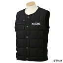 【楽天ブラックフライデー!3点購入で最大28倍!】オレンジブルー 防寒ウェア マズメ ヒーターベスト L ブラック MZFW-879