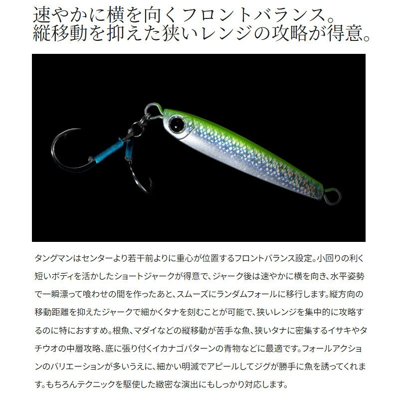釣具のポイント 楽天市場店の【現品限り】 シマノ ジグ オシア タングマン H 50g 002 Sグリキン JU-T05X【ゆうパケット】｜アングル3