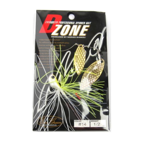 Rakuten - エバーグリーン（EVERGREEN） スピナーベイト D-ゾーン(D-ZONE) DW 1/2oz #14(ホワイトチャート)【ゆうパケット】