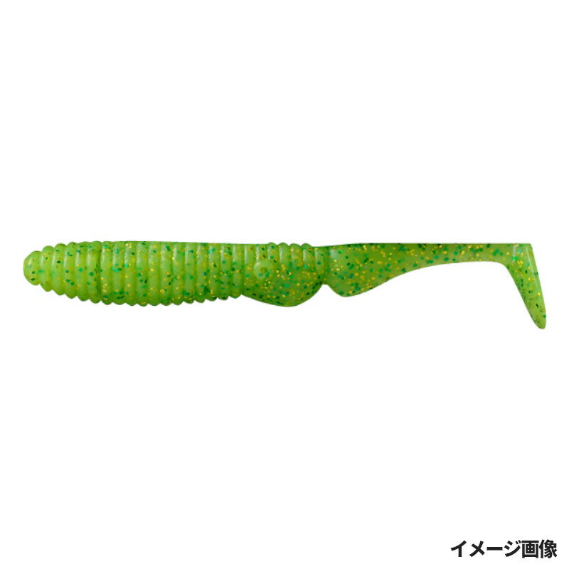 ジャッカル ワーム AMMONITE・SHAD（アンモナイトシャッド）5．5″ チャート／ライム・チ ...