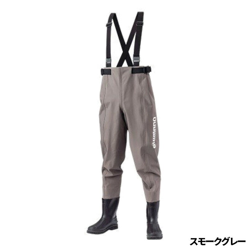 【スーパーSALE！3点購入で最大P26倍！】シマノ ウェーダー ハイパーウェーダー (ウエストハイ・カットフェルトソール) L 25.5-26.0cm スモー...