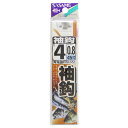【衝撃!4点購入で最大1万ポイント!】ささめ針 糸付 袖鈎 AA403 針4号-ハリス0.8号 イブシ【ゆうパケット】
