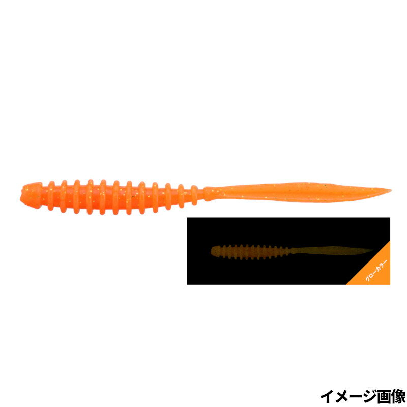 ジャッカル ワーム ペケリング 2.5インチ グローオレンジ/ゴールドフレーク【ゆうパケット】