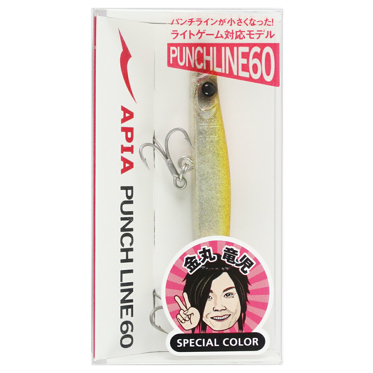 【お買い物マラソン！3点購入でP最大28倍！】アピア ルアー パンチライン 60 #01 KANAMARUギャラクシー/金丸SP【ゆうパケット】
