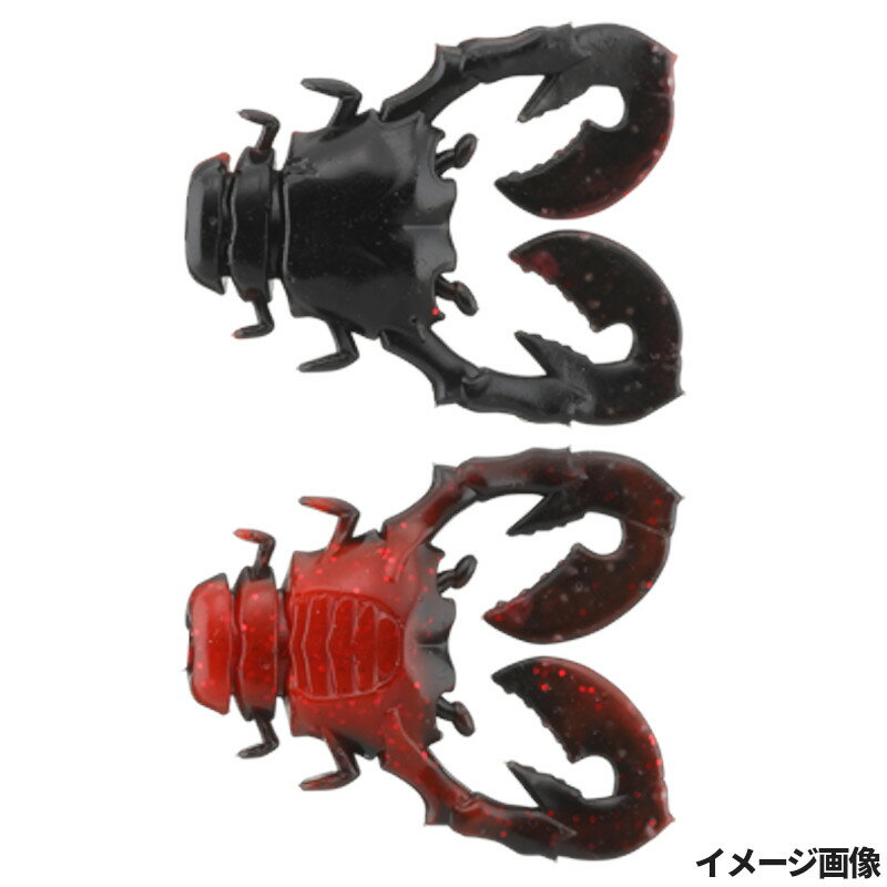 【楽天ブラックフライデー!3点購入で最大28倍!】ジャッカル ワーム ちびチヌ蟹 1インチ アカハラデビル【ゆうパケット】