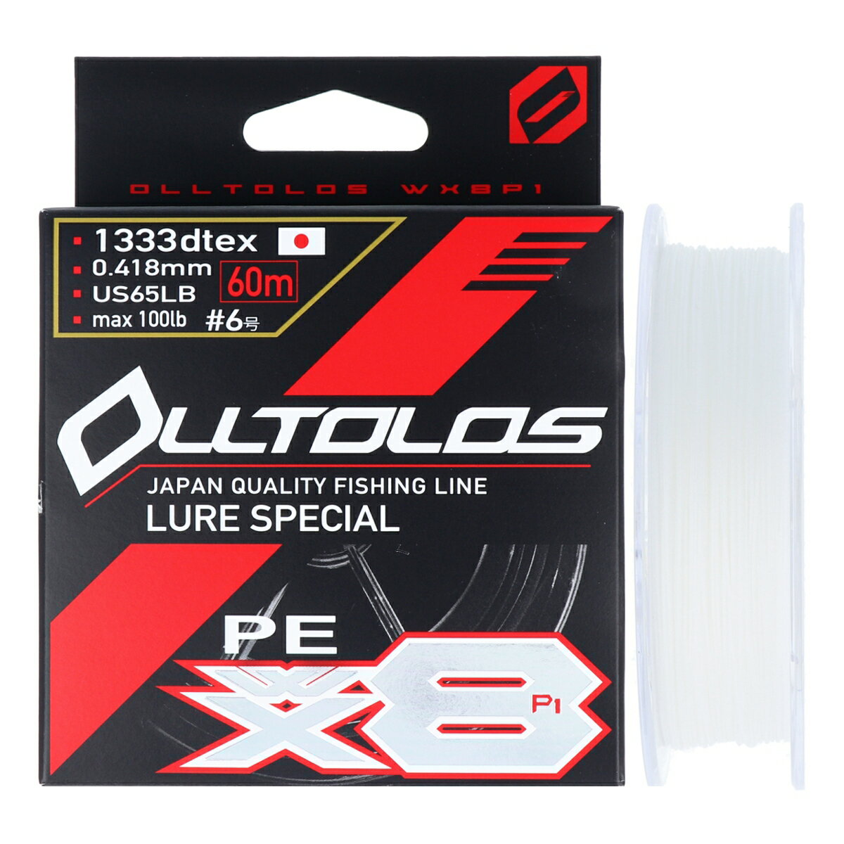 【エントリー＆3点購入でP10倍！】よつあみ オルトロス PE WX8P1 60m 6号 コミットホワイト【ゆうパケット】