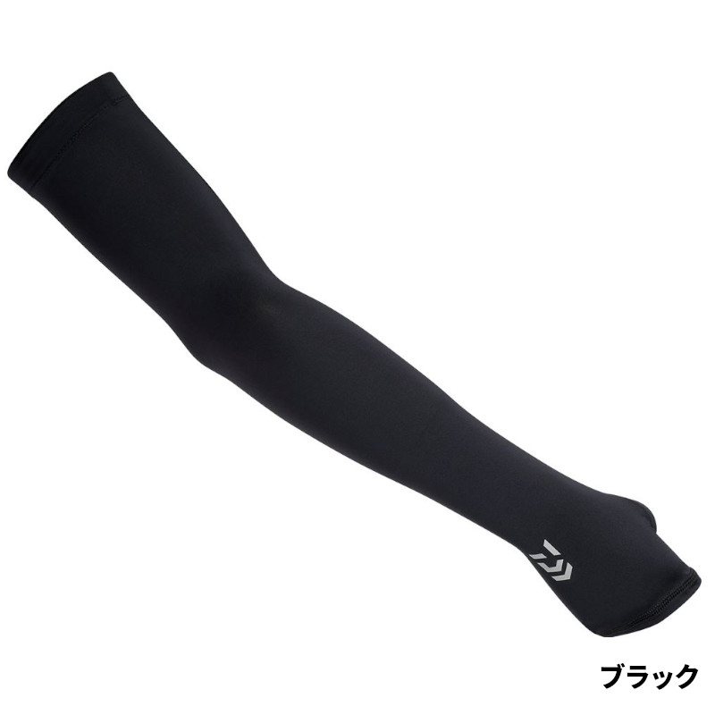 ダイワ ウェア DA-7725 アイスドライ アームカバー 指スリット付き M ブラック【ゆうパケット】