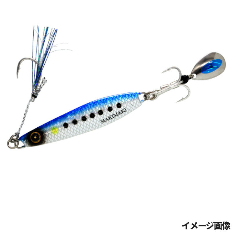 Salt Water - ジグ カンタン巻くだけブレードジグ ジャックアイ マキマキ 20g 12.リアル魚鱗ブルーイワシ網目夜光 FS417【ゆうパケット】