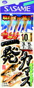 【衝撃!4点購入で最大1万ポイント!】ささめ針 一発カマス ギンギラパワー S−618 針10号−ハリス3号【ゆうパケット】