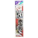【衝撃!4点購入で最大1万ポイント!】ささめ針 糸付 赤虫鈎 AA405 針5号-ハリス1号 金【ゆうパケット】