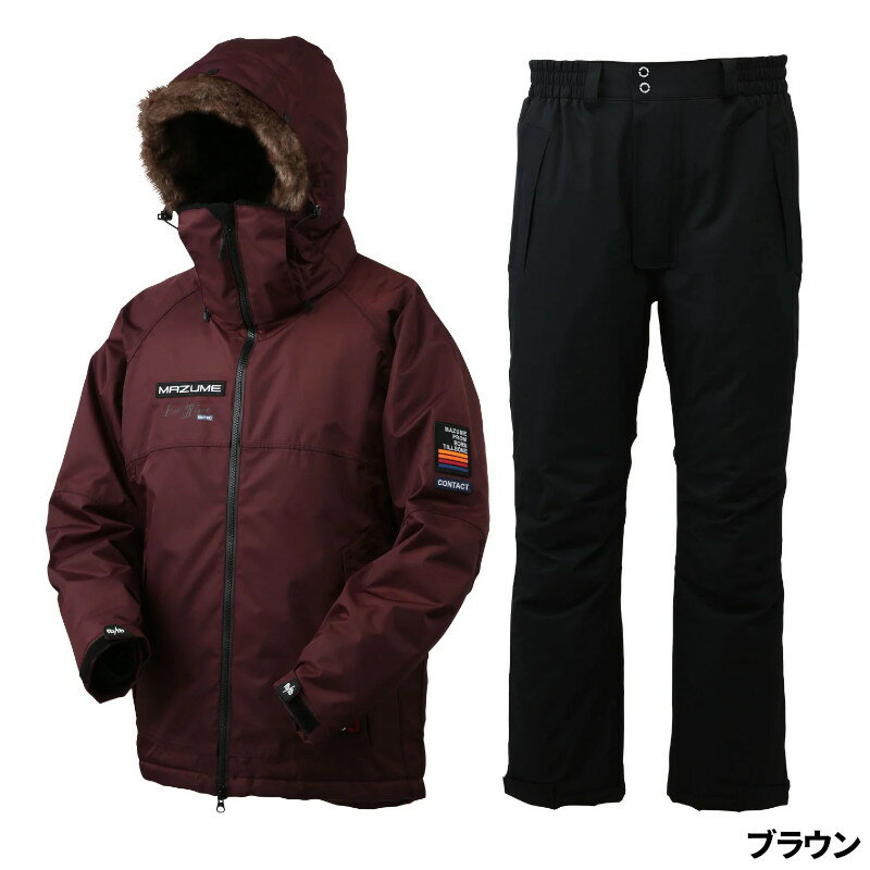 【アウトレット】 オレンジブルー 防寒ウェア マズメ コンタクト オールウェザースーツ M ブラウン MZFW-869