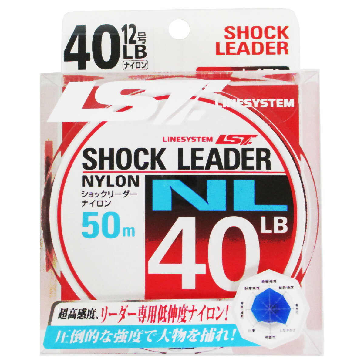 【3点購入で最大P28倍＆お得なクーポン配布中！】ラインシステム ショックリーダー NL 50m 40LB
