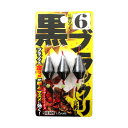 ささめ針 ブラックリ(金ラメ) VE809 6号 黒【ゆうパケット】