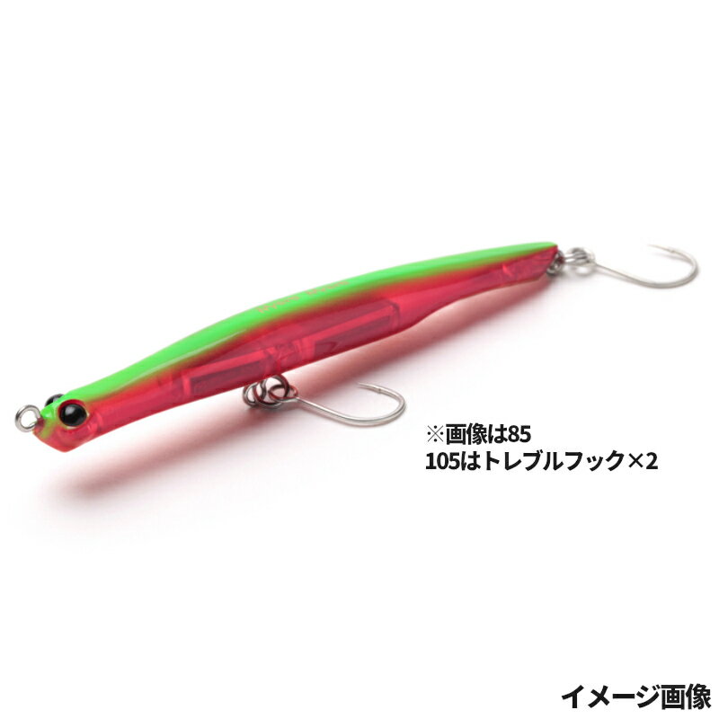 【お買い物マラソン！3点購入でP最大28倍！】ジャクソン ルアー にょろにょろ 105 CZR 超絶レッド【ゆうパケット】