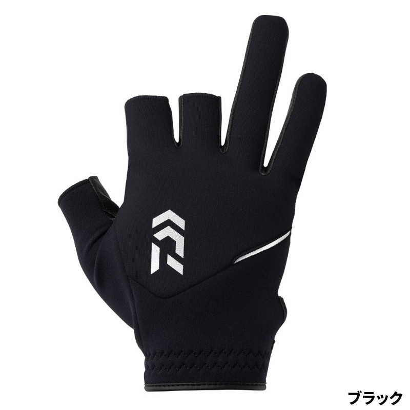 ダイワ 防寒ウェア DG-6225W 防寒ライトグリップグローブ 3本カット M ブラック 3本切【ゆうパケット】