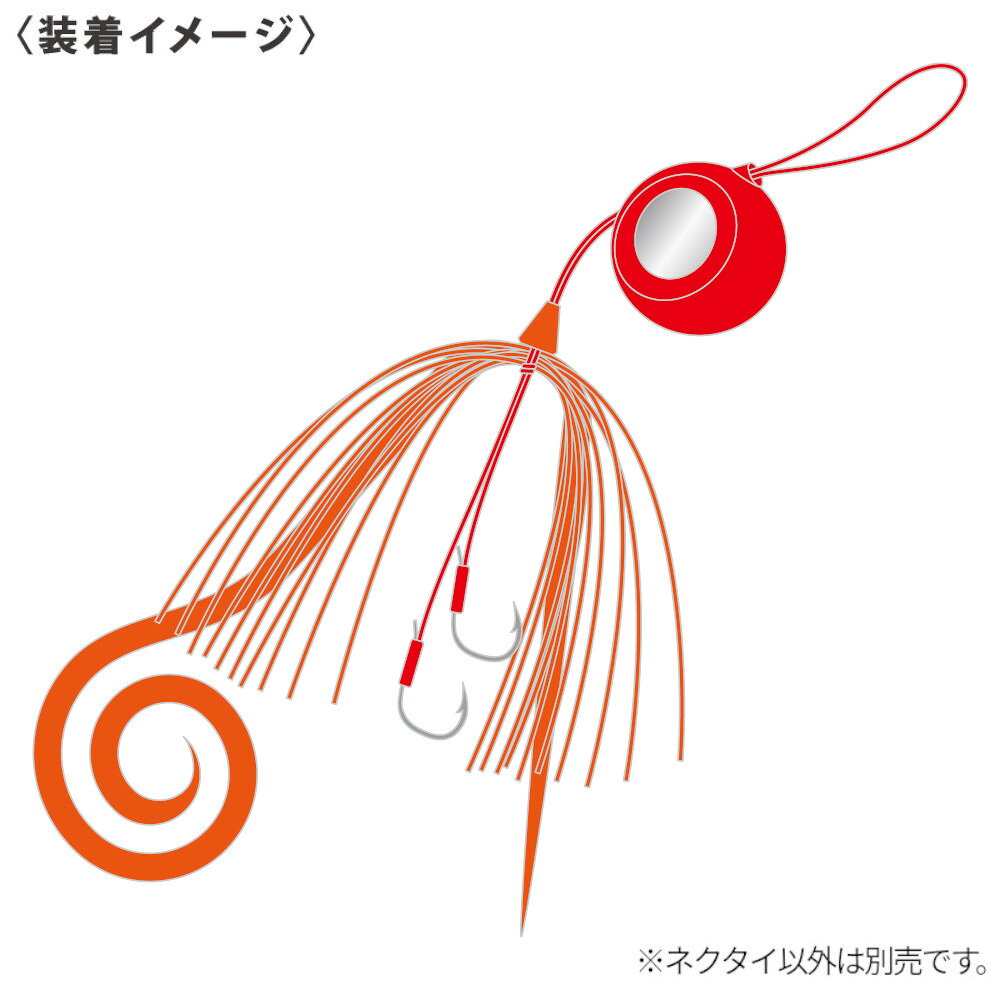 ファルケン R タイラバスペアカーリーテール オレンジゴールド【ゆうパケット】 point-12761137 釣具のポイント 楽天市場店 サンプル画像2