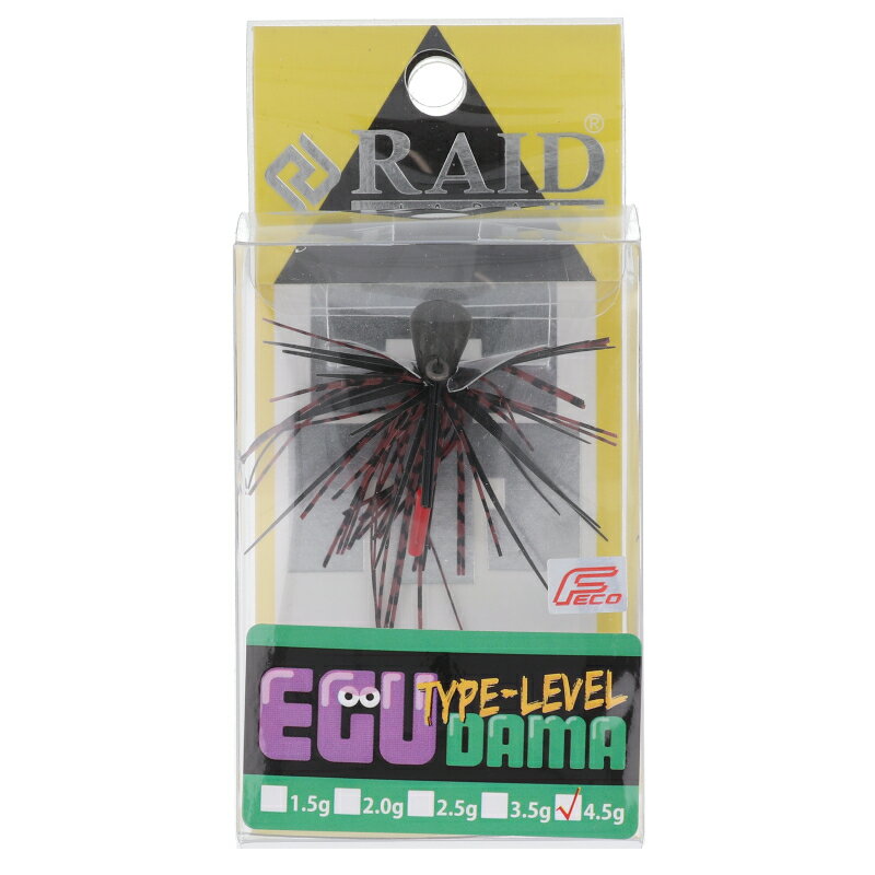 【5日限定!3点購入で最大5000p!】【現品限り】 レイドジャパン ラバージグ EGU DAMA Type-LEVEL 4.5g 011.ブラックブラウン