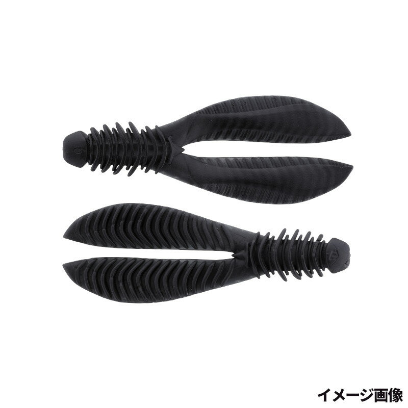 ジャッカル ワーム リビングバニー 3.8インチ エラストマー ストレートブラック【ゆうパケット】