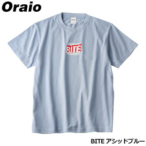 ウェア Oraio(オライオ) グラフィックTシャツ XL BITE アシッドブルー【ゆうパケット】